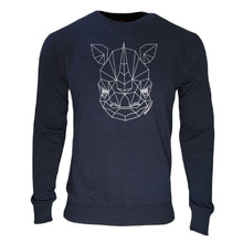 Load image into Gallery viewer, Navy GEO Rhino Sweater (S, 2XL &amp; 3XL LEFT)
