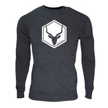Load image into Gallery viewer, Charcoal Melange Impala Badge Sweater (S to 5XL)
