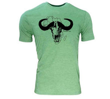 Load image into Gallery viewer, Green Melange Buffalo Skull - Summer T
