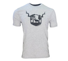 Load image into Gallery viewer, Grey Melange Kudu Emblem - Summer T
