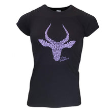 Load image into Gallery viewer, Ladies Black Springbok Dotted T - Local T
