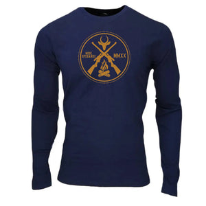 Navy & Bronze Hunting Long Sleeve - Premium T (S Left)