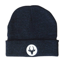 Load image into Gallery viewer, Navy Melange Logo Beanie

