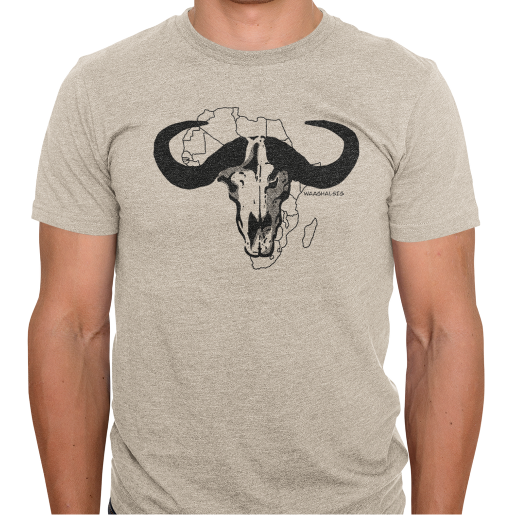 Stone Melange Buffalo Skull - Summer T