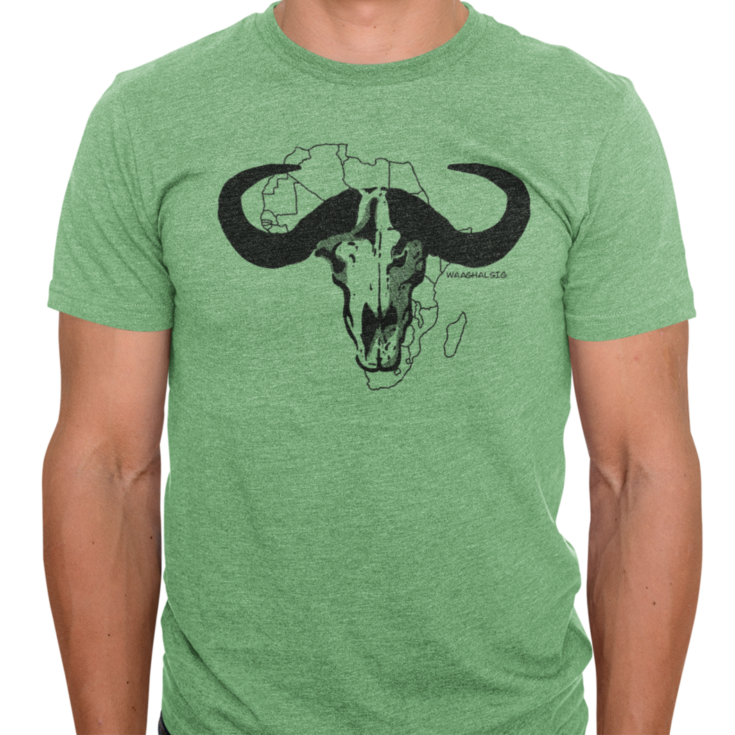 Green Melange Buffalo Skull - Summer T