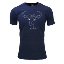 Load image into Gallery viewer, Navy Geo Wildebeest T - Local Fit (Small LEFT)
