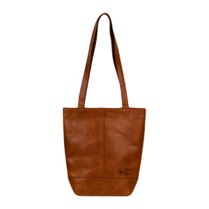 Ladies Genuine Leather Tote Bag Tan